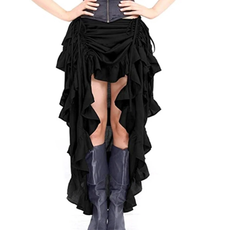 

Women's Tulle Bustle Skirt Layered Skirts Steampunk Victorian Tie on Underskirt Halloween Cosplay Costume Accessory