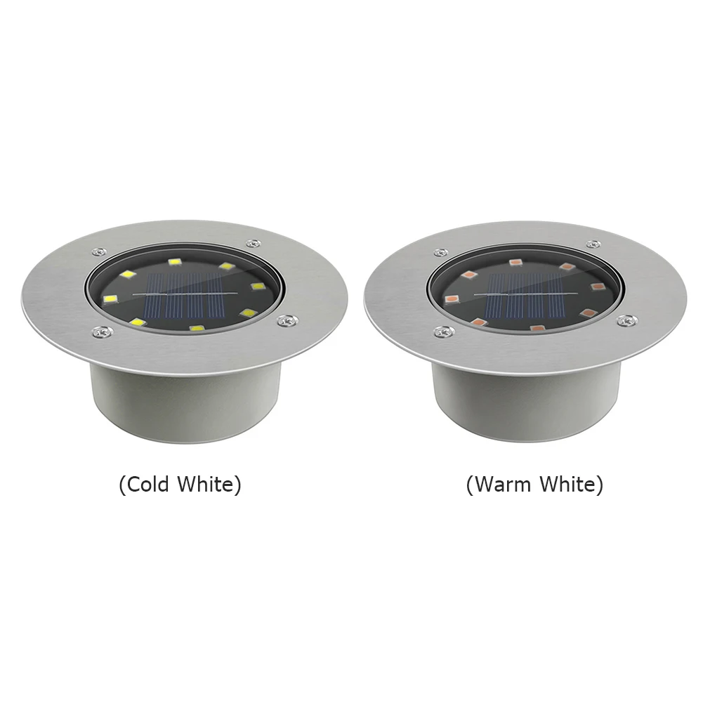 Solar Lights 8LED Solar Road Path Underground Light Outdoor Waterproof Garden Landscape Lamp