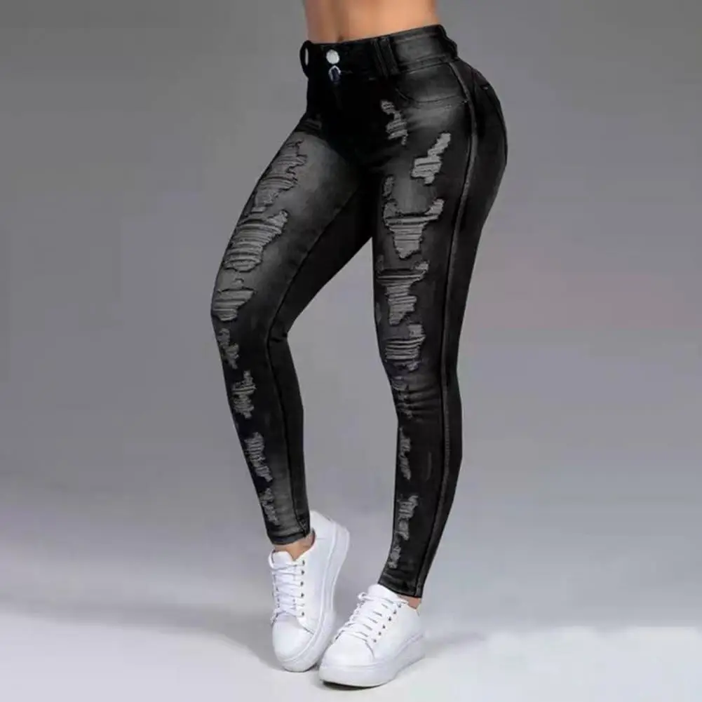 

Multicolor Fashion Slim Fit Style Jeans 6 Sizes Lady Jeans Distressed for Work