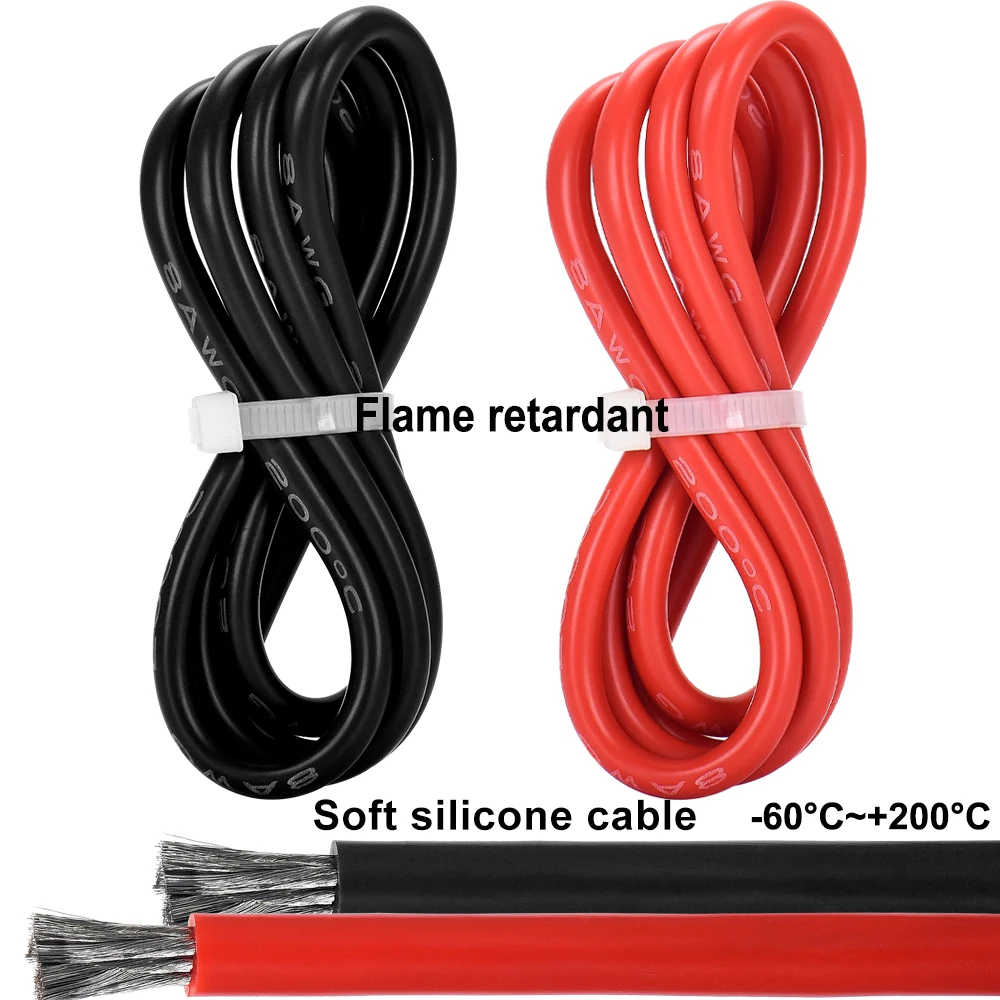 super macio silicone cobre bateria inversor fios 05
