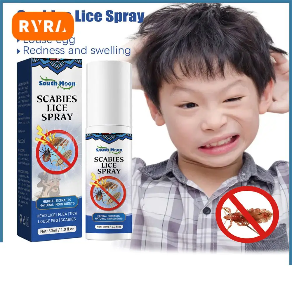 PubicLiceAntibacterialScabiesSpray30mlRemovalLiceEggsAntiitch