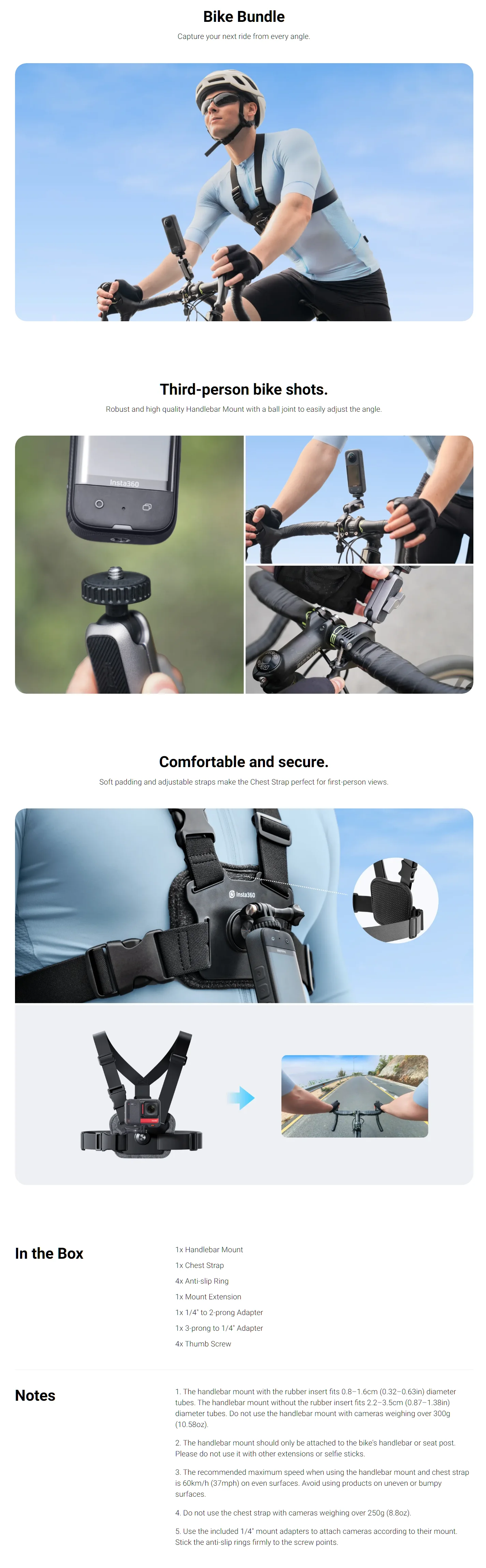 Insta360 x4バイクバンドルマウント、insta 360 x3用オリジナル