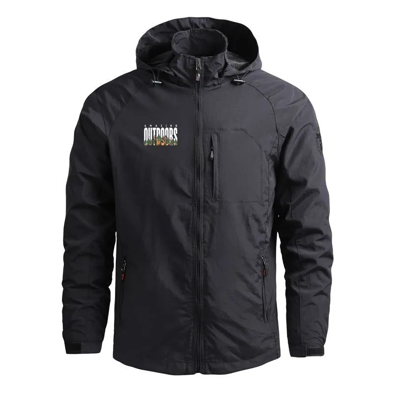 

Amazing Mountain Outdoors Adventure Outdoor Military Hooded Zipper Leisure Jacket for Men Multiple Pockets Man Coat Jackets