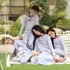 Mail's 2025 Family Pajamas Set Girls Boys Homewear Matching Clothes Cotton Fabric with Embroidery 1