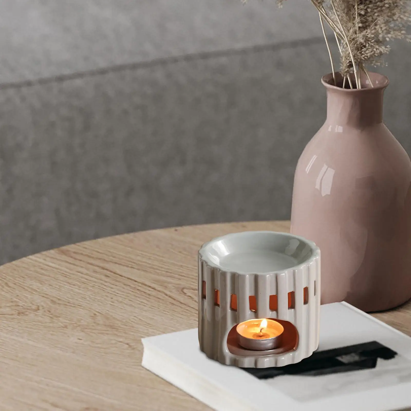 Bruciatore A Olio Essenziale In Ceramica, Bruciatore A Fusione Profumato Con Portacandele Tea Light,