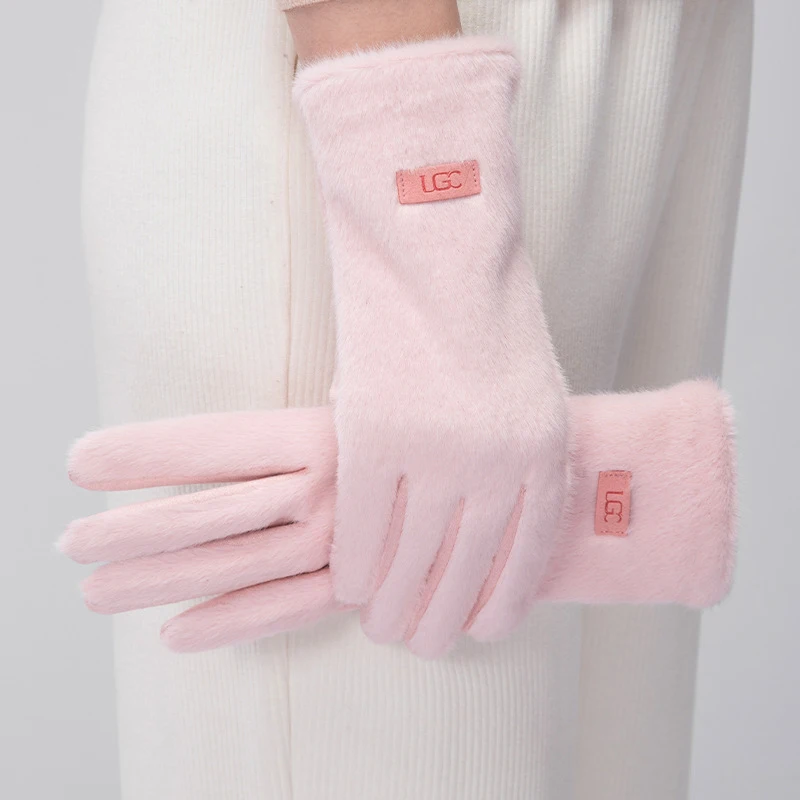 Gants femme collection daim vison coloris variés tactiles doux élégants hiver
