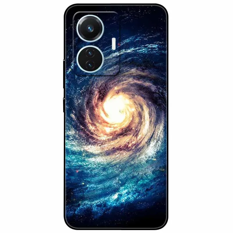 Starry Moon Black Silicone TPU Shockproof Case Cover