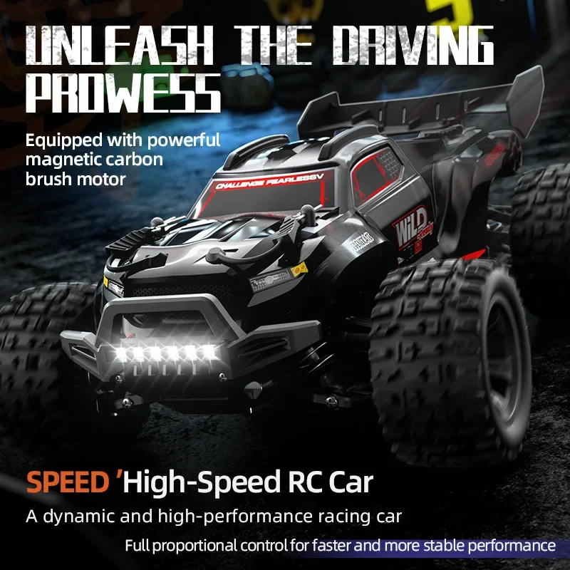 JJRC RC Car Off-road 1/18 4WD Racing Drift High-speed Remote Control Climbing Car LED Lights Shock-Absorbing Vehicle Toy