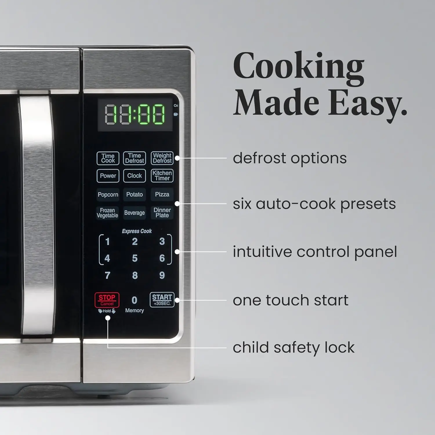 Countertop Microwave 700 Watts, 0.7 Cu. Ft. - Microwave Oven With LED Lighting and Child Lock - Perfect for Apartment 3