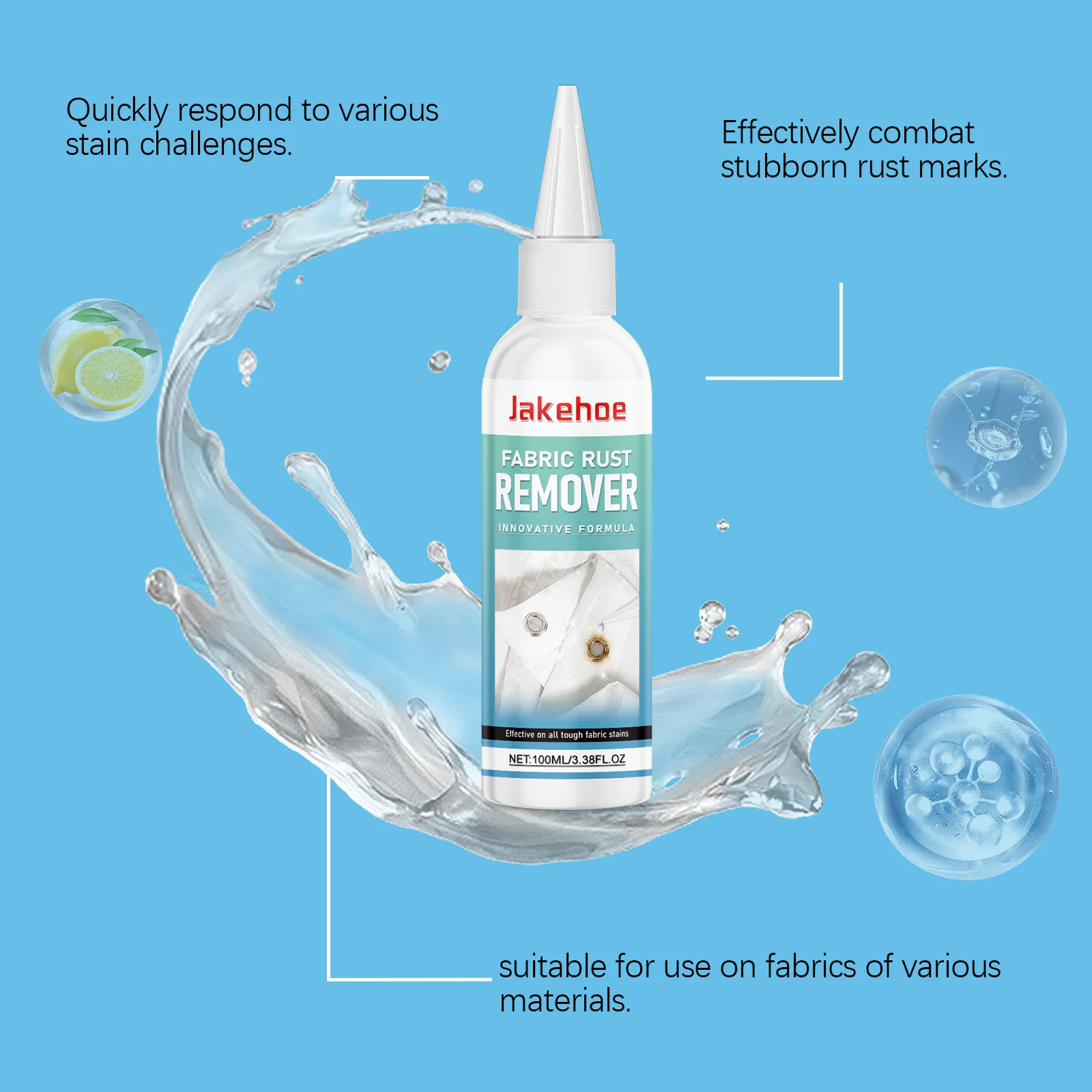 Fabric Rust Remover Waterless Clothing Clean Dust Stubborn Effective Decontamination Laundry Detergent Clothes Oil Stain Remover