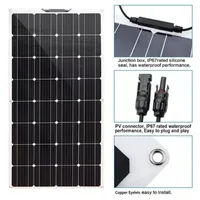 Panneaux solaires ECGSOLAX 80W 100W 150W, cellules solaires flexibles portables, kit de plaques solaires pour camping-car, voiture, système solaire domestique 5
