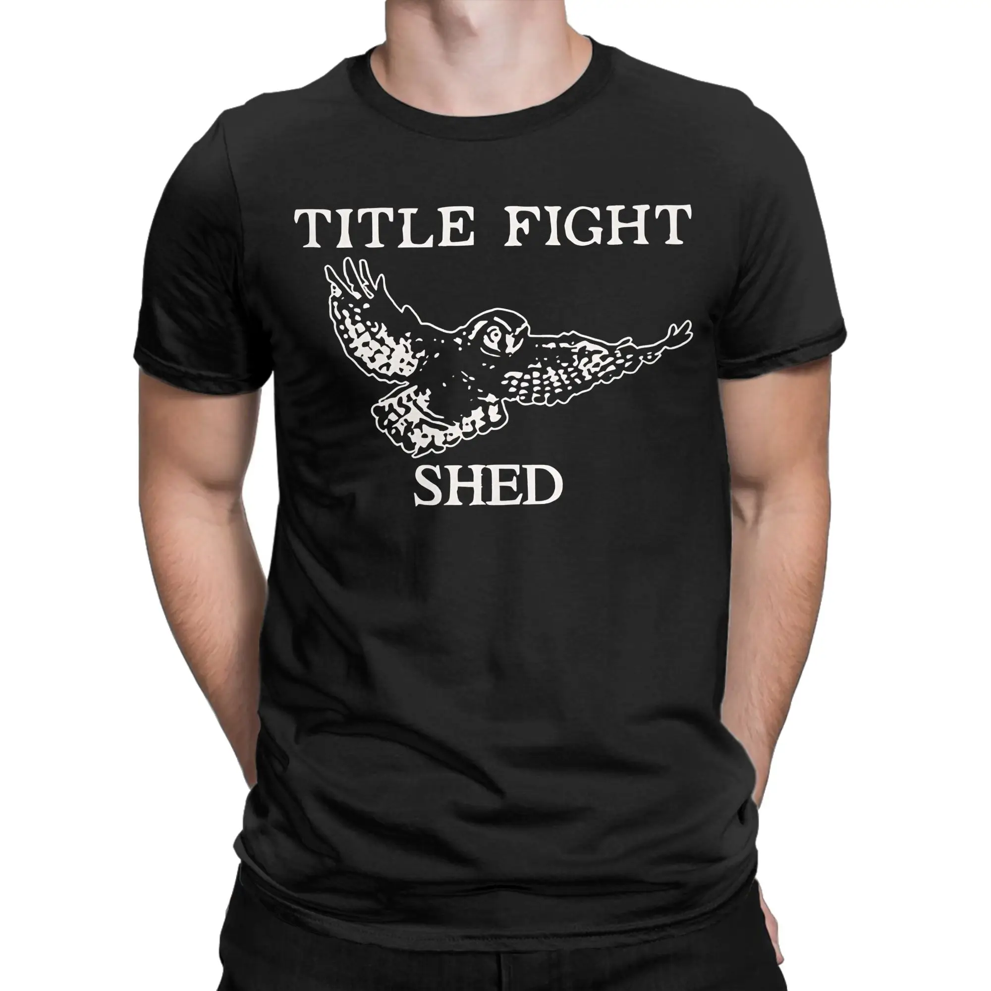 T-shirt da uomo Title Fight Shed Owl T-shirt divertente in cotone T-shirt a maniche corte con collo rotondo 4XL 5XL 6XL - immagine 2