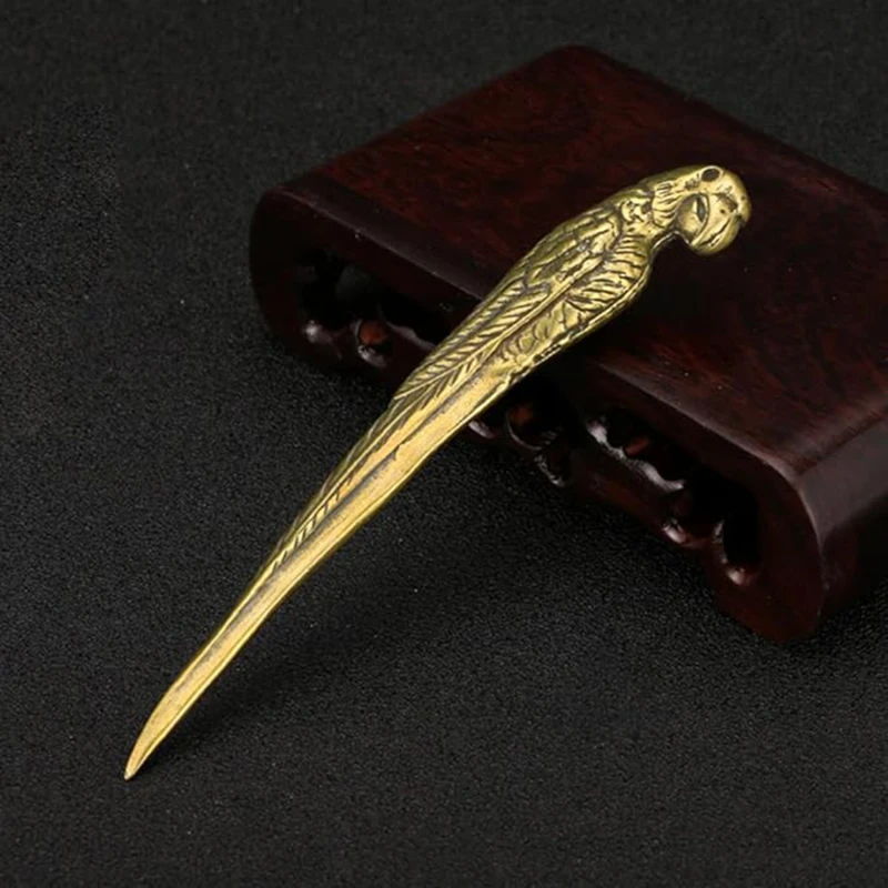 Tea Cutter 1Pc Vintage Copper Parrot Shape Tea Knife Handmade Teaware Tea Drinking Office Ceremony Accessories