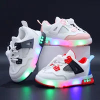 Hot Sales Fashion Four Seasons Baby shoes Casual LED Lighted Lovely Infant Tennis Classic Sports Lace Up Girls Boys Toddlers 1