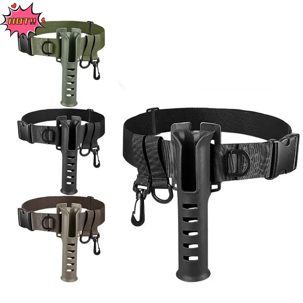 Detachable Buckle Fishing Waist Belt Rod Holder Adjustable Wear Resistance Fishing Wading Belt Rod Holder Gear