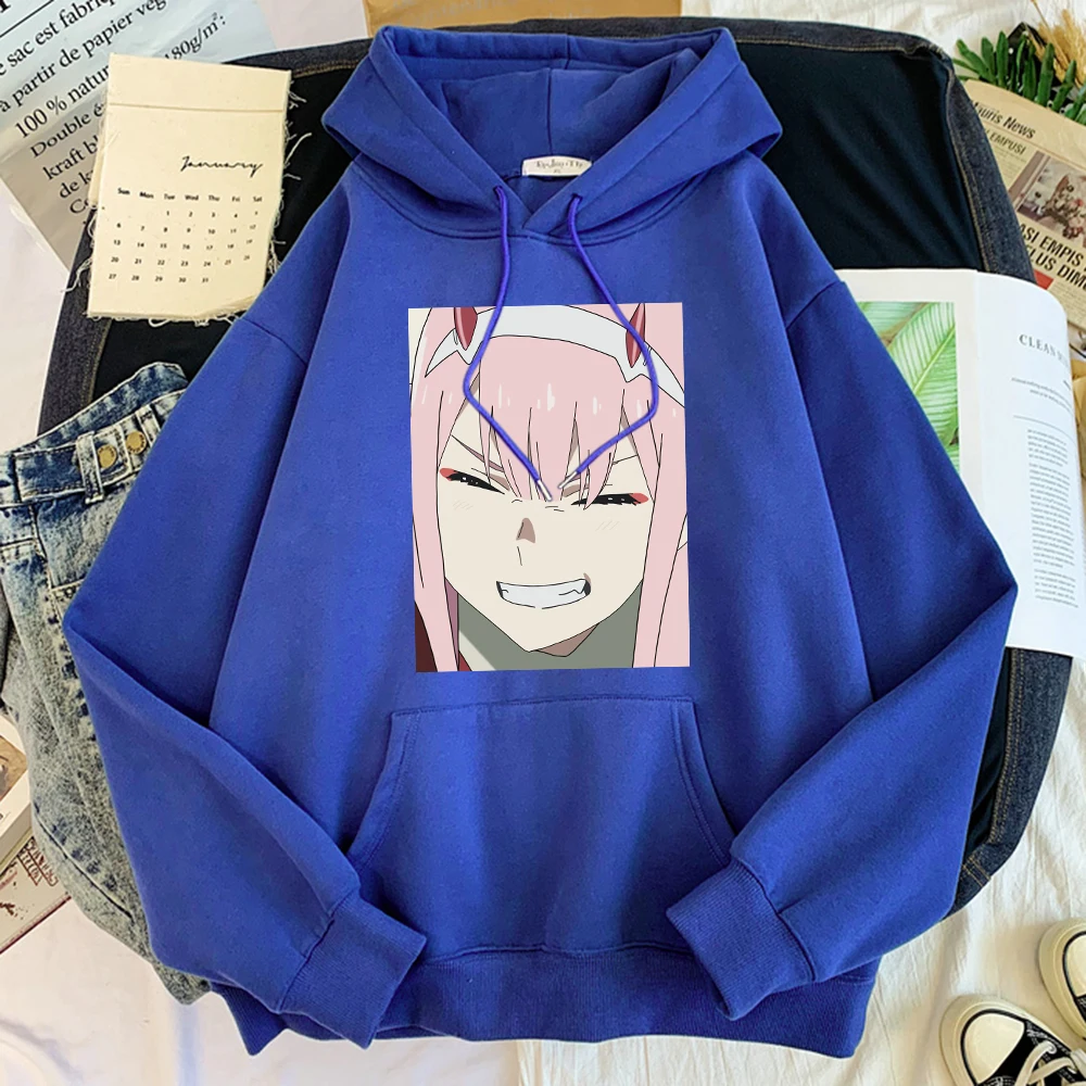 

Zero Two Darling In The Franxx Design Hoody Men sport Pocket Pullover Warm Casual Clothes Oversized Autumn Hoodie For Male