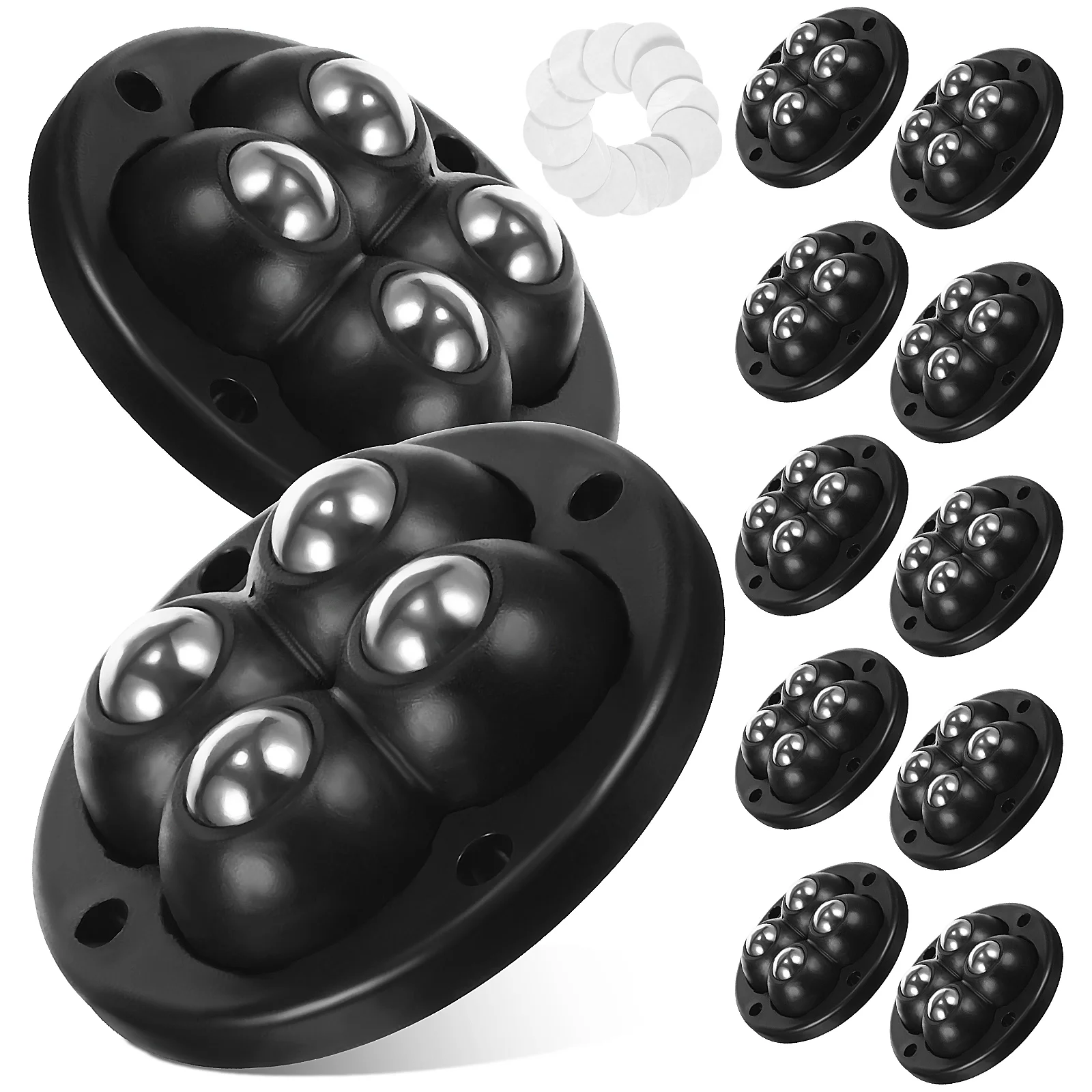 

Stainless Steel Trash Can Universal Wheel Trash Can Self Adhesive Swivel Caster Wheels Furniture Mini Casters Small Appliance