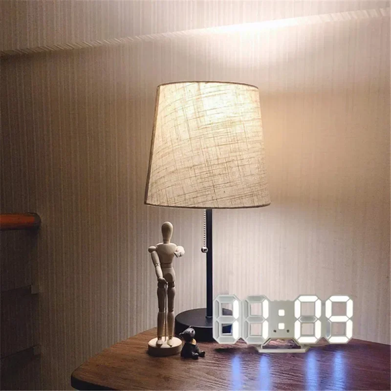 Electronic Digital Wall Clock Living Room Bedroom Decoration Decor Watches Home and Decoration Led Modern Alarm Interior Desk