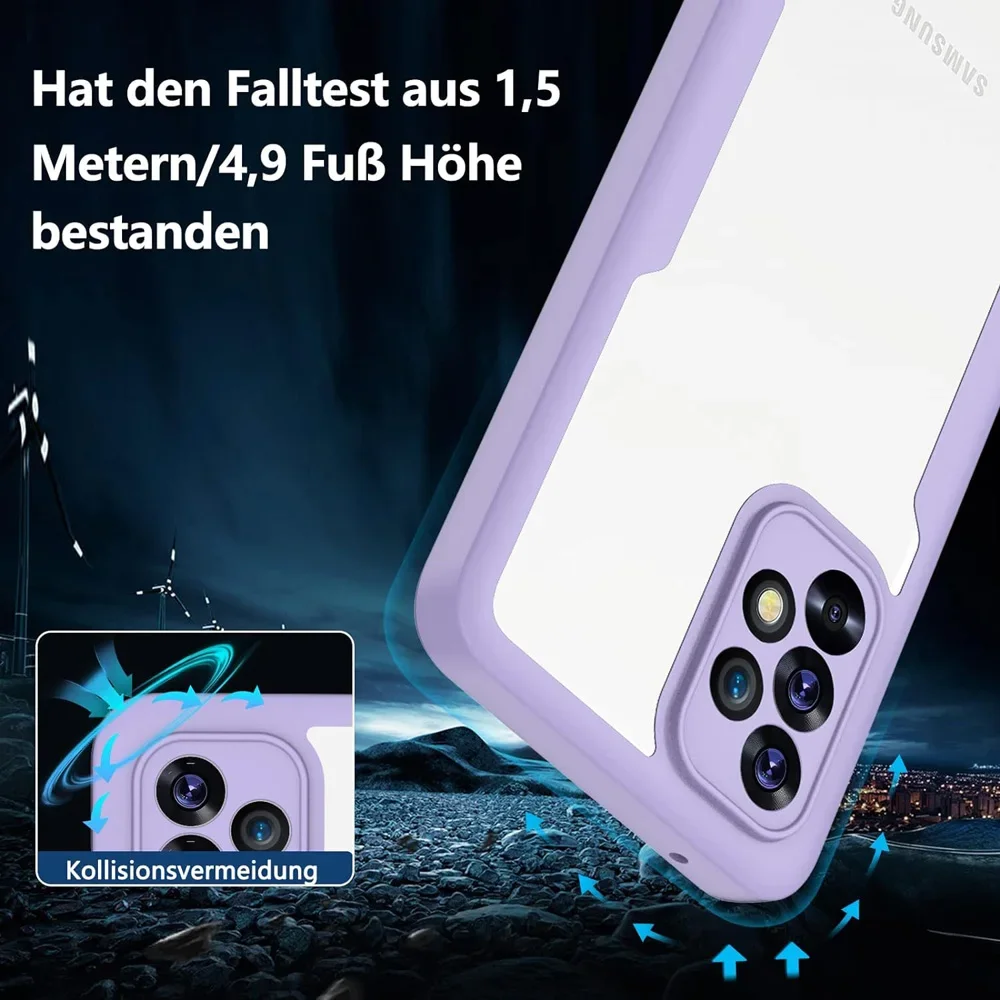 Crystal-Clear 360° Protection Case with Soft Front Film Cover