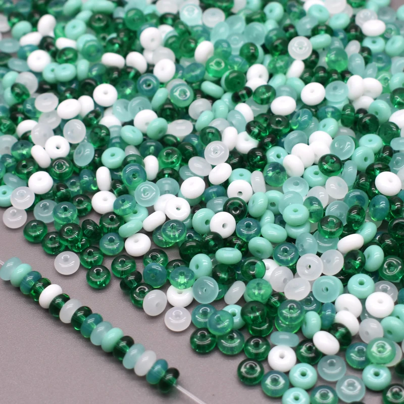 20 gr/beutel 100 stücke Gemischte Farbe Glas Perlen Rad Form Disc Lose Spacer Perlen Für Schmuck Machen DIY Armband – Detail 2