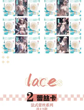 Wholesale 48box Night of the goddess Second Round Anime Girls Swimsuit Bikini Lace Lipprint Temperature Change Cards Kids Toy