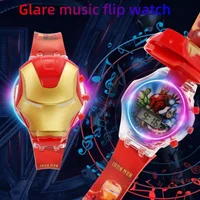 Anime Spider-Man Captain America Toys Digital Watch Glowing with Music  Marvel Watch Anime Action Figures Model Toy Kid Gift 1