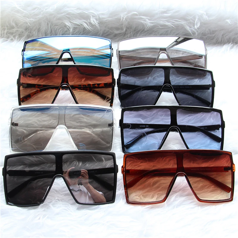  KENBO Oversized Sunglasses for Women Men Trendy Square Sun  Glasses One Piece Lens Big Sunglasses : Clothing, Shoes & Jewelry