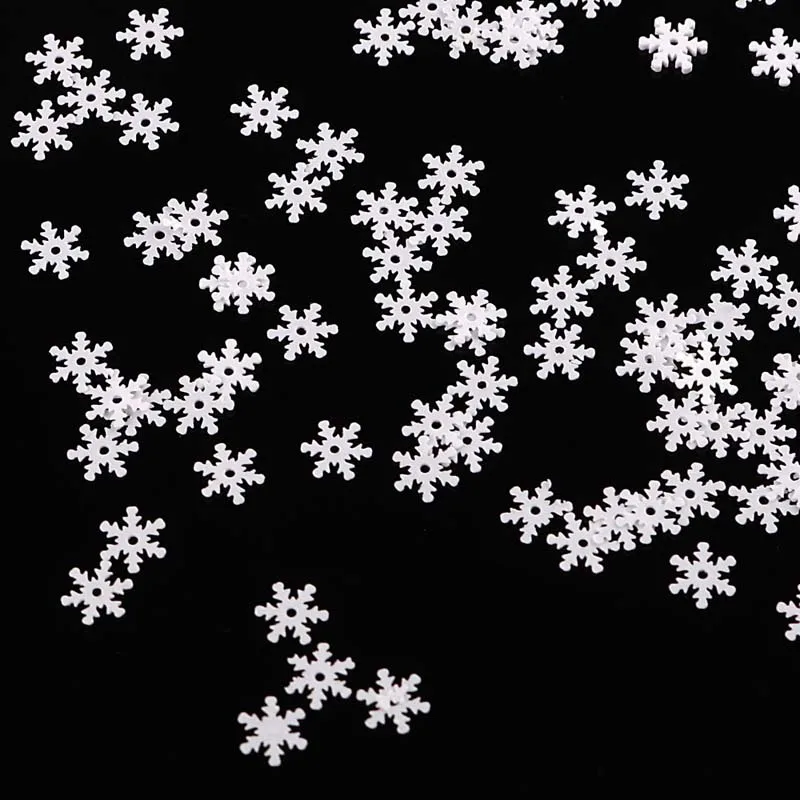 Glitter Christmas Snowflakes Sequins Confetti Artificial Snow Ornaments Christmas Decoration For Home Navidad 2026 Natal 20g 8mm