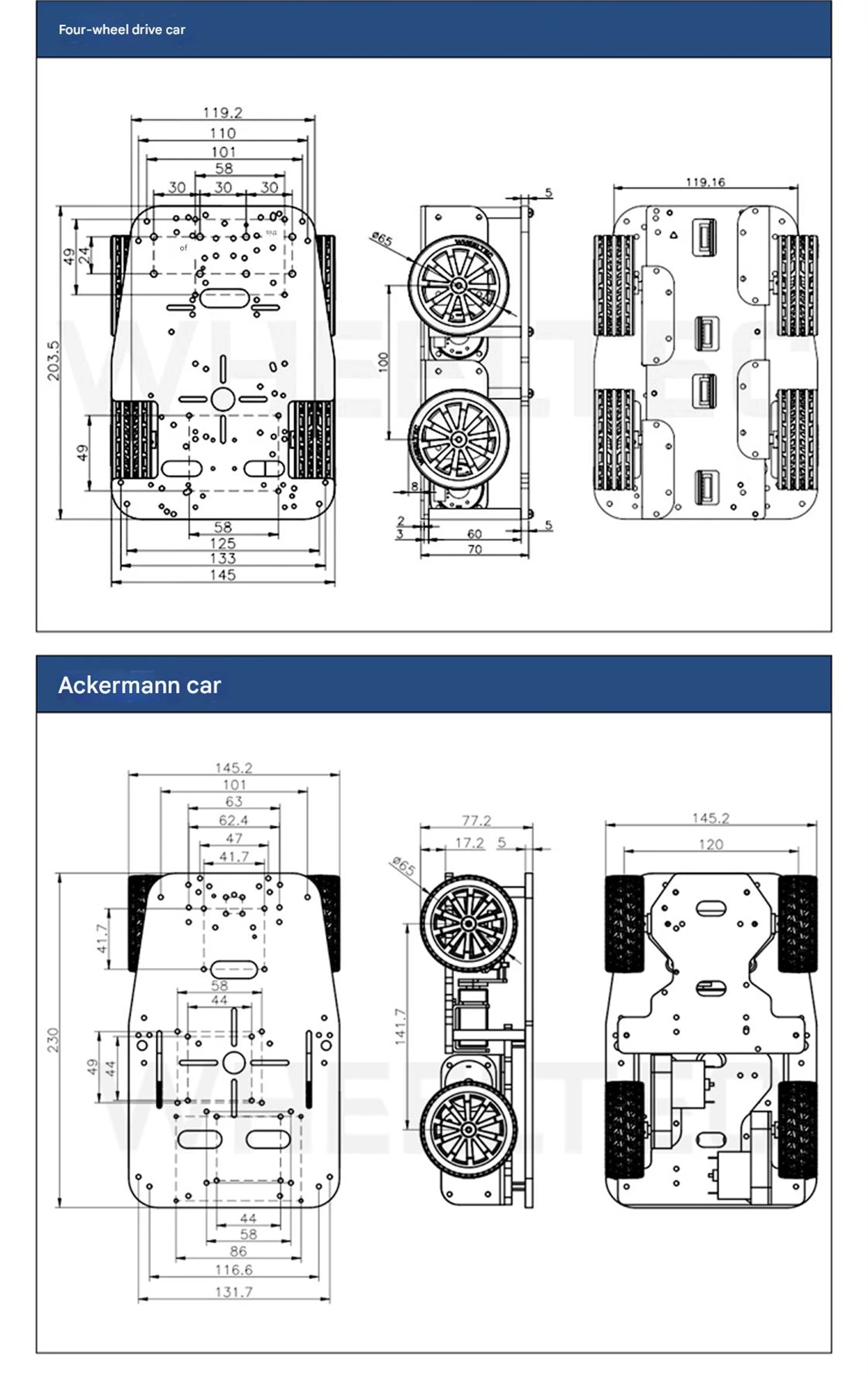 WHEELTEC R3X Series Intelligent Car Chassis