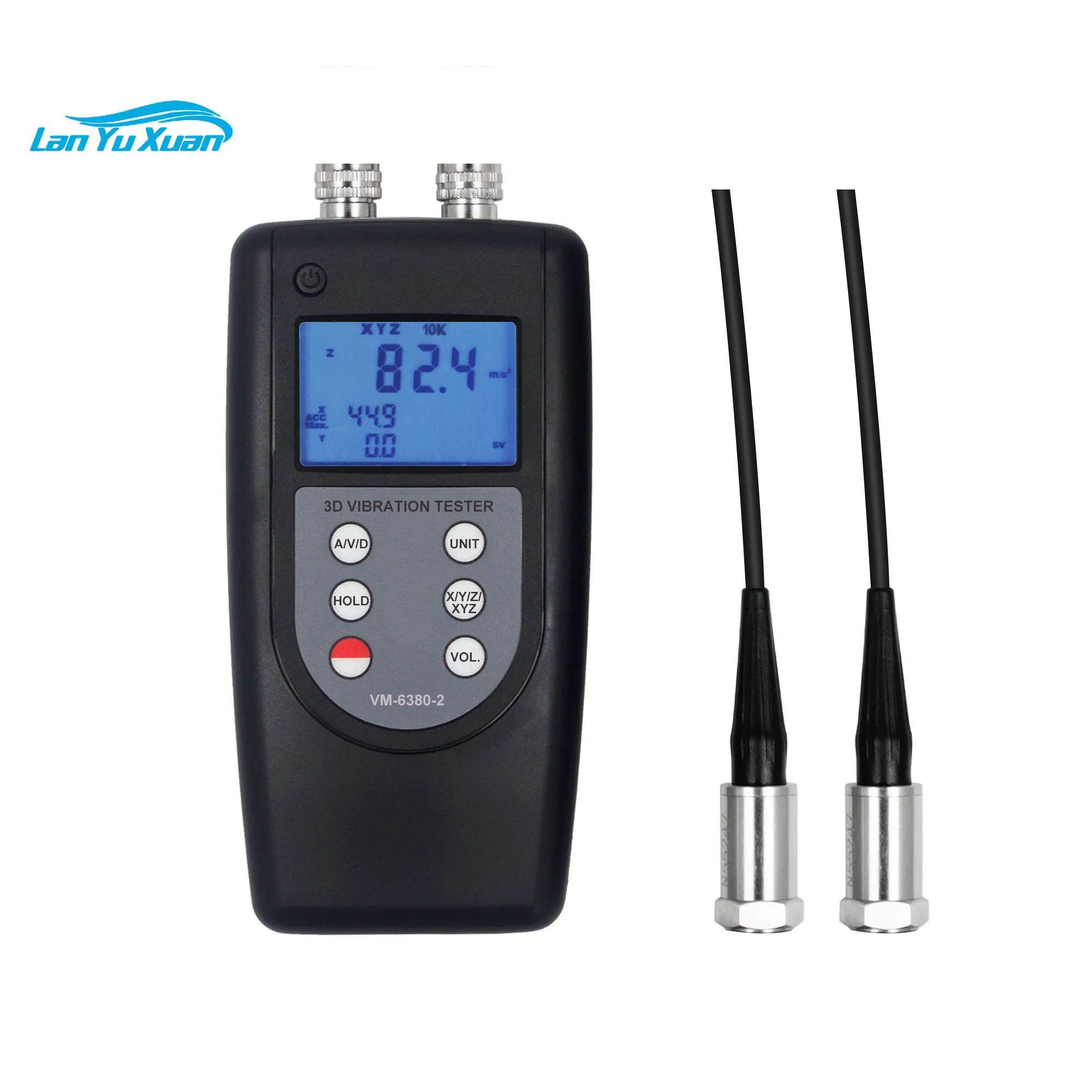 

LANDTEK New Vibrometros Digital 2 Channels Vibration Meter Tester VM-6380-2