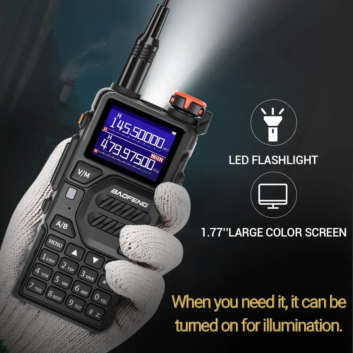 2x Baofeng UV-K5 PLUS Walkie Talkie Multi Band Wireless Copy Frequency 999Channels NOAA FM Type-C Long Range Two Way Ham Radio 5