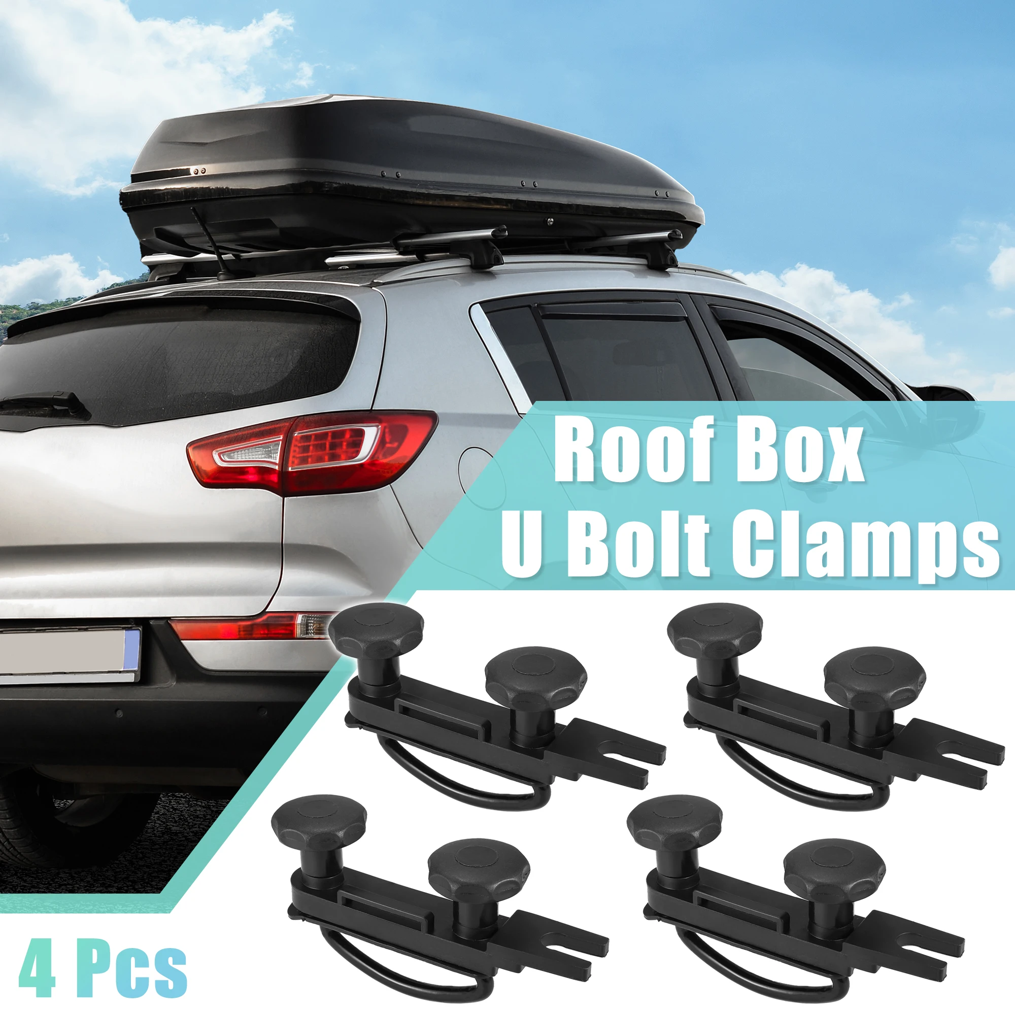 Roof Rack Clamps - Mounting Fitting Lock Nuts Roof Box U-Bolt Clamps - Metal U-Bracket Clips With Lock Nuts Detachable Bar Baggage Rack Clips For Most Cars, Cargo Racks - Canada