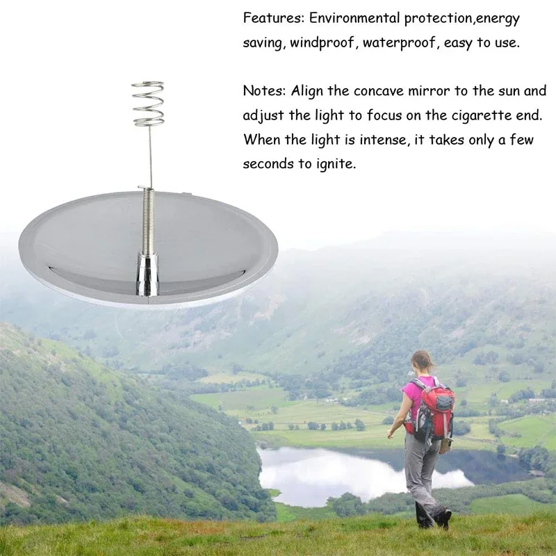 Outdoor Camping Solar Lighter Fire Emergency Travel Kits Portable Outdoor Tools For Hiking and Camping Solar Lighter
