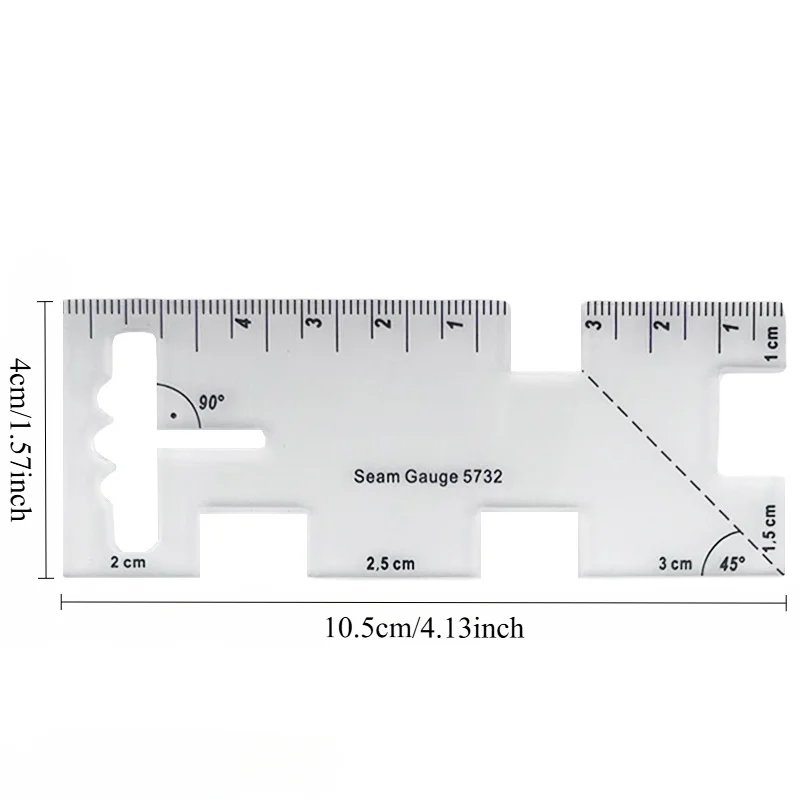 아크릴 퀼팅 눈금자 5732 패치워크 의류 눈금자, 미니 재봉 퀼팅 도구, 재봉 액세서리, 하드웨어 피팅, 1 개