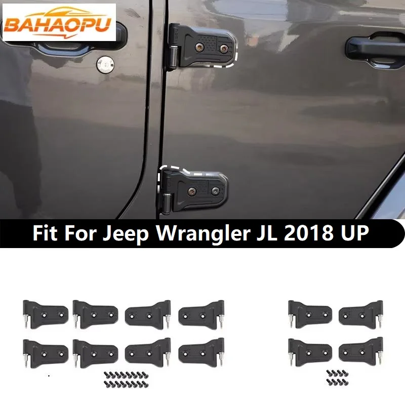 BAHAOPU 미국 국기 알루미늄 합금 자동차 도어 힌지, 지프 랭글러 JL/글래디에이터 JT 2018년식 이후 차량용, 자동차 오리지널 외부 액세서리
