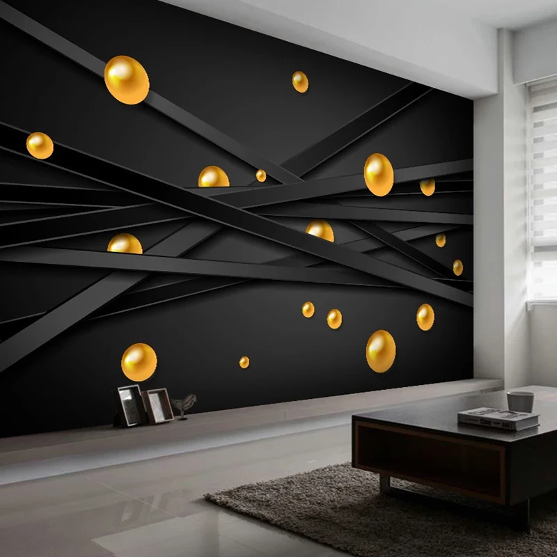 Modern Geometric Solid Circles Photo Mural Wallpaper Restaurant Cafe Boy Bedroom Background 3D Wall Cloth Decor Poster Sticker 3d wallpaper mural wall covering wallpaper canvas painting wallpaper
