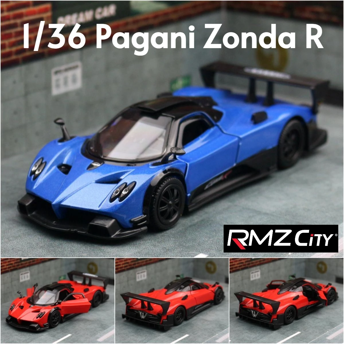 1/36 Pagani Zonda R Evolution Toy Car Model RMZ CiTY Diecast