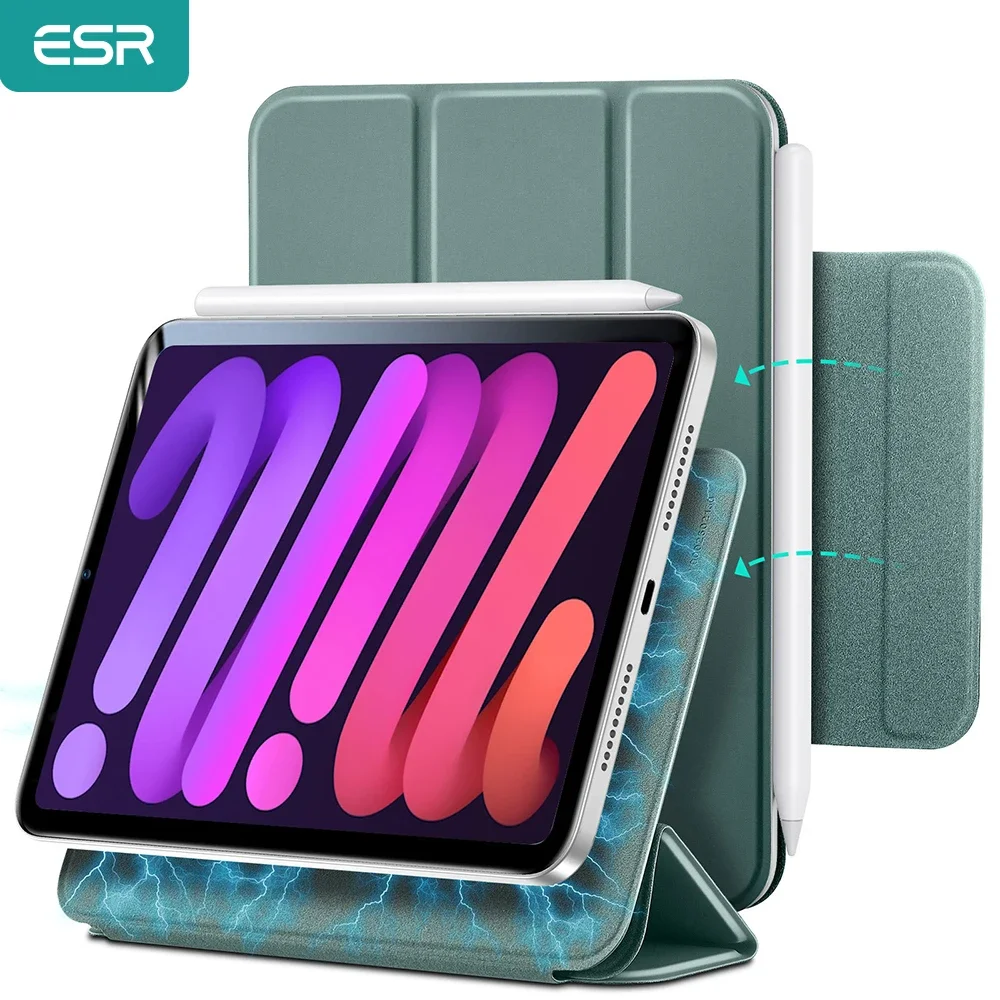 Esr Per Ipad Mini 6 Custodia 2021 Attacco Magnetico Per Ipad Mini 2021 Custodia Supporto A Tre Ante Per Ipad Mini 6 Custodia 8.3 Smart Cover Funda