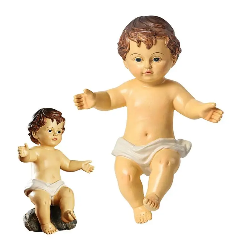 6Cm Baby Jesus Doll Statue Infant Advent Ornament Religioso Gesù Figurine Home Church Christmas Craft Decoration Gifts