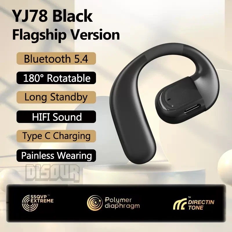 Bluetooth 5.4 Wireless Business Earphone with HD Mic and HiFi Stereo Sound