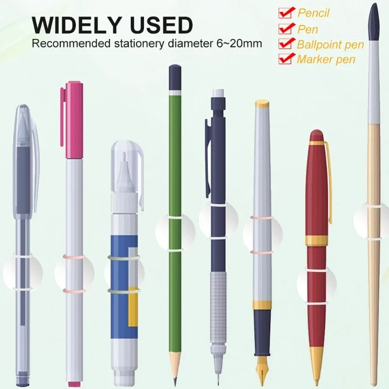 Pen Holder 1 5PCS Magnetic Pen Pencil Holder Silicone Adjustable Pen Holder Desk Refrigerator Whiteboards Office Desk Accessories