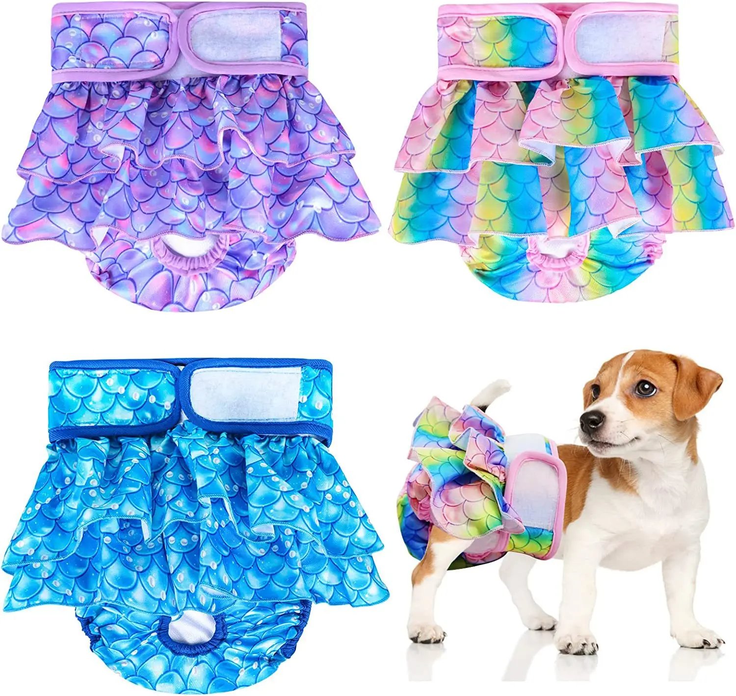 Pet Physiological Pants Mermaid Dog Menstrual Pants Princess Dogs Cats