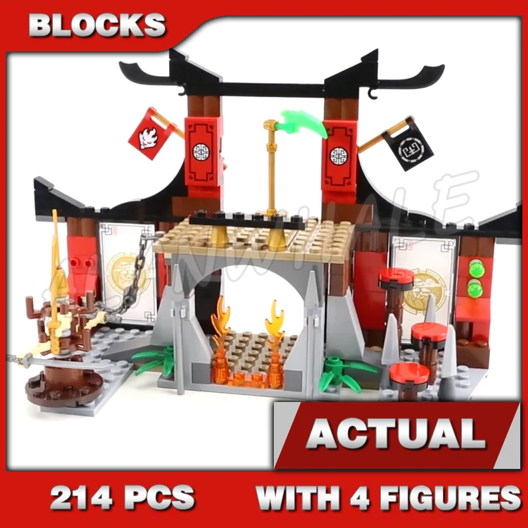 

214 шт., набор строительных блоков Shinobi Dojo, подвижная платформа, трапециевидная пожарная решетка 10319, совместимы с моделями