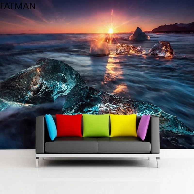 Фрески FATMAN 3D на заказ фотообои стену великолепный морской взгляд наклейки