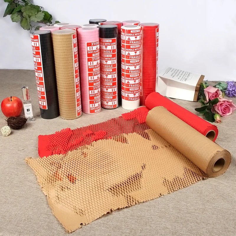 Hysen Wood Packaging Paper Honeycomb Kraft for Online Shopping Packaging  Degradable Composted Kraft Cushioning Paper - AliExpress