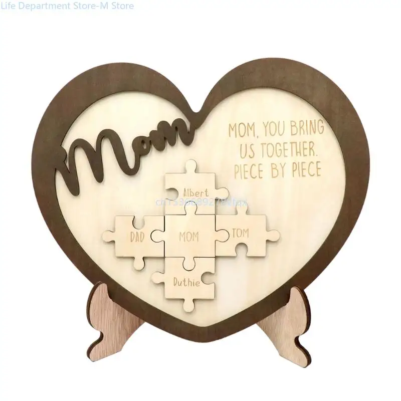 

Heart Shaped Decorations Elegant Mom Puzzle Heart Sign Display Table Sign