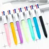3pcs/set Creative 4 In 1 MultiColor Pen 0.5mm Black Blue Red Green Gel Ink Student Marking Pen Writing Tools School Supplies 1