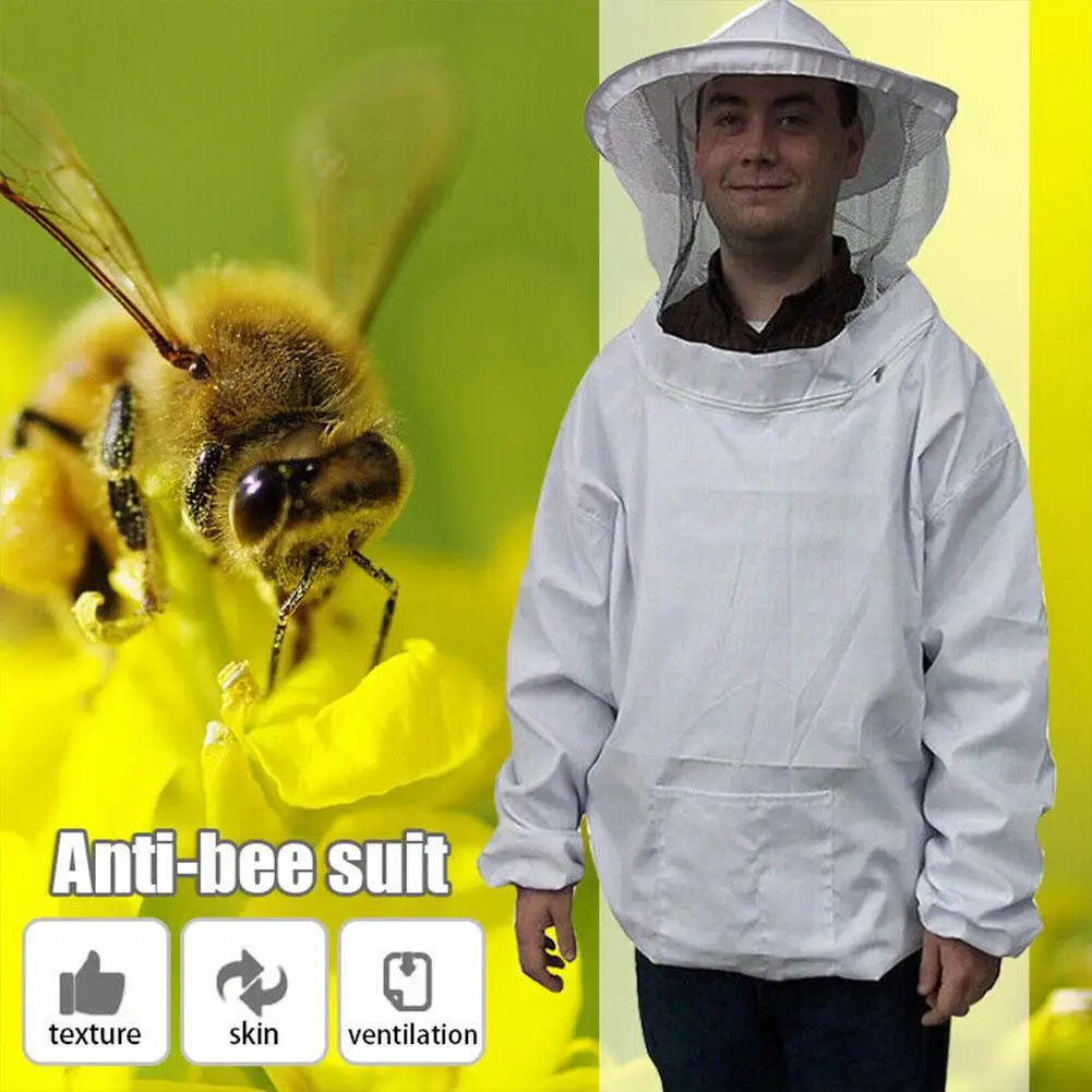 Description Picture 6 of itemProtective Beekeeping Jacket Veil Smock Beekeeping Hat Sleeve Beekeeper Anti-bee Suit Anti-bee Bite Farming Clothing Coverall