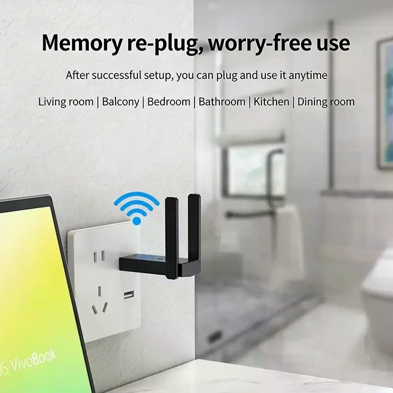 듀얼 밴드 1300Mbps WiFi USB 어댑터 2.4G/5Ghz Wi-Fi 동글 USB3.0 802.11AC PC/노트북용 4안테나 무선 수신기 드라이버 무료
