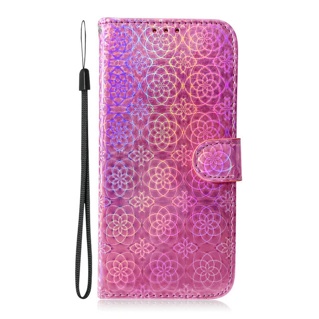 X8 X 8 2022 Protective Case Bling Shiny Laser Glitter Wallet Shell for Huawei Honor X8 Case HonorX8 Flip Cover TFY-LX3 LX2